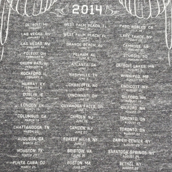 Zac Brown Band 2014 Tour Woman's T-shirt - Picture 6 of 7